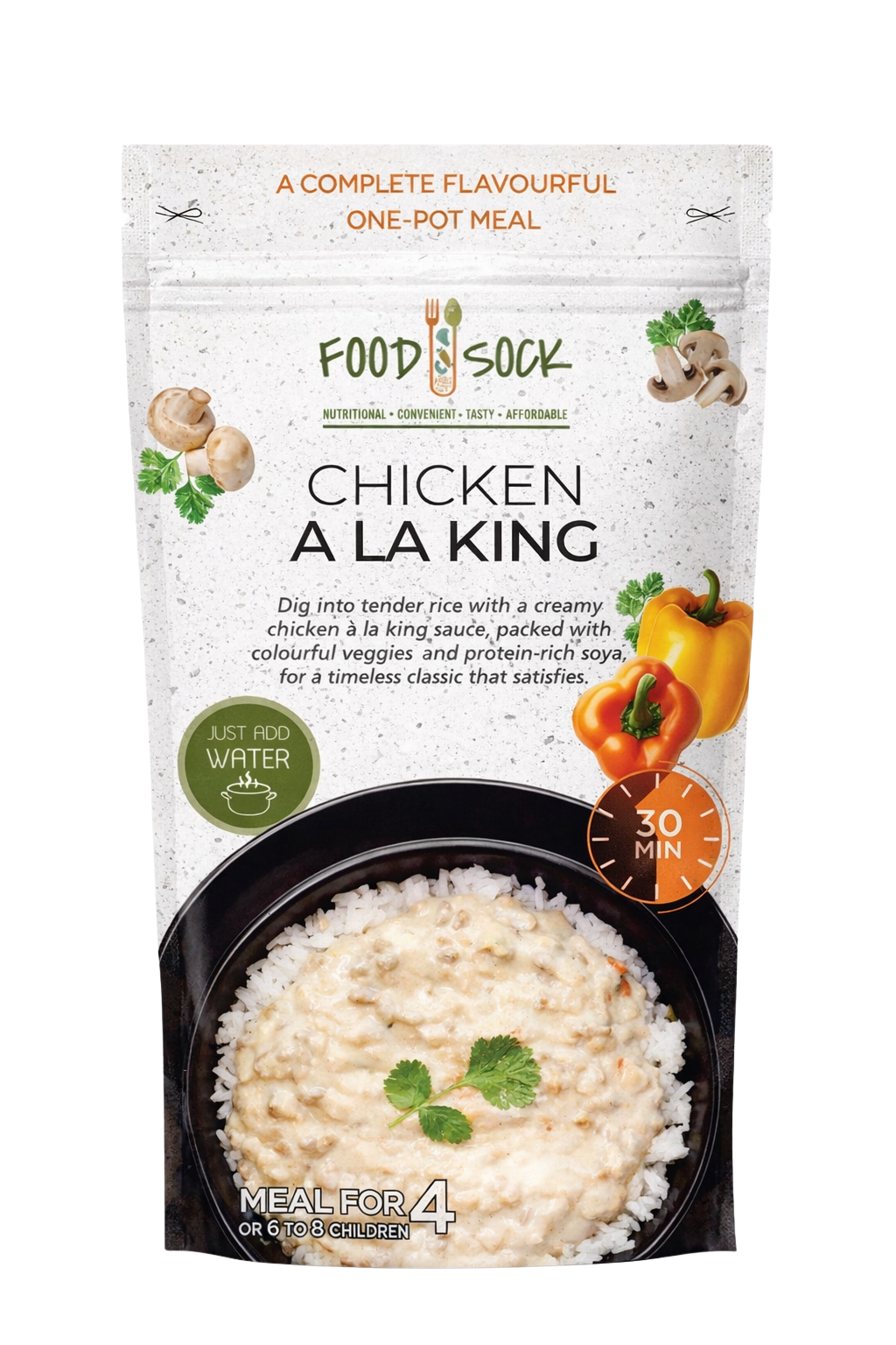 Food Sock Chicken Ala King Flavour pack
