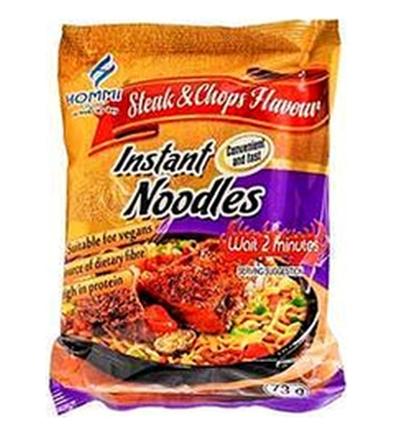 Hommi Steak and Chop Flavour instant noodles 73 g pack