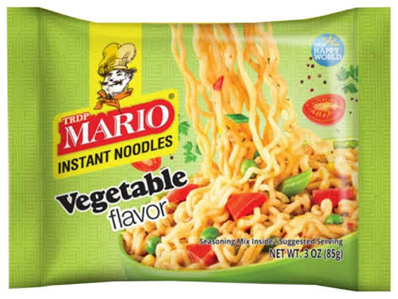 Mario Vegetable Flavour instant noodles